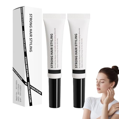 2-Pack Hair Gel Wax Stick for Women,15ml Hair Mascara Wand & Flyaway Hair Tamer,Styling Cream for Broken Hair & Fly Aways,Slick Back Hair Stick,Fly Away Hair Products,Hair Glue for Flyaways