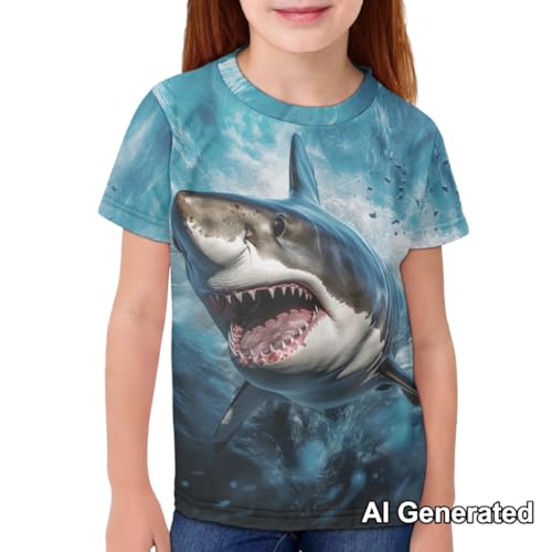 Image of Xhuibop Kids T Shirts for Boys Size 3-16 Girls Short Sleeve Sportswear Active Tops