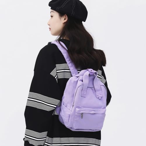 Image of MaxxCloud Vintage Denim Laptop Backpack Casual Canvas Daypack Handbag Purse Lightweight Rucksack Shoulder Bag