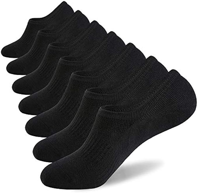 WANDER No Show Socks Mens 7 Pair Cotton Thin Non Slip Low Cut Men Invisible Sock 6-8/9-11/12-14