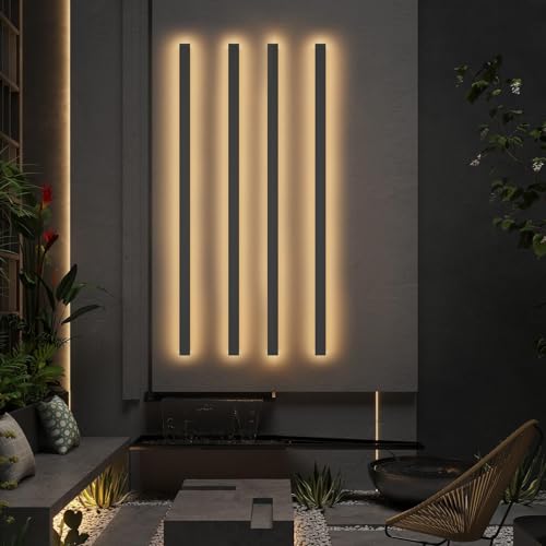 Luminaires extérieurs LED appliques murales modernes 3000K de 11.81 in pour architecture villa