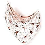 GRSSDER Baby Blankets Super Soft Stretchy Jersey Knit Swaddle Blanket for Girls and Boys, Double Layer Reversible Receiving Blankets 34 x 44, Extra Large for Swaddling, Pretty Fox Pattern