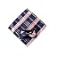 Navy Blue/ Light Pink/White
