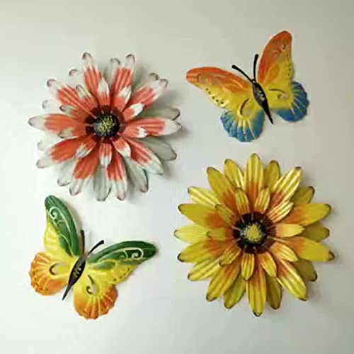 Sculpture fleur en métal haut de gamme décoration murale blanc