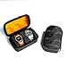 AUKURA 2 slot watch Roll Travel Case for men, Hard Zipper Organizer box for Large watch with anti-move watch pillow (Black 2slot microfiber lining)