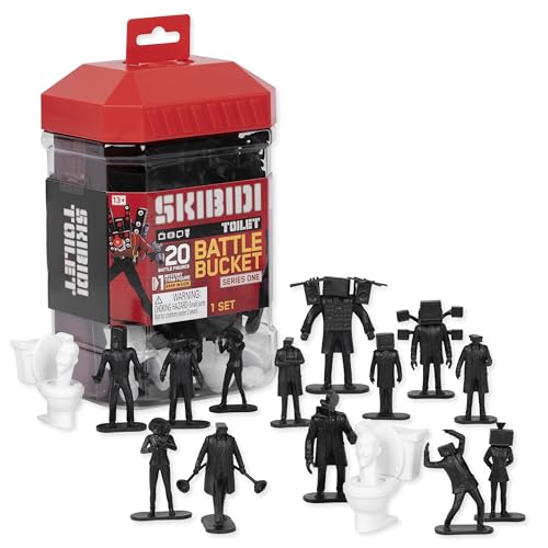 SKIBIDI Toilet Battle Bucket, Mini Figuras coleccionables, Producto Oficial