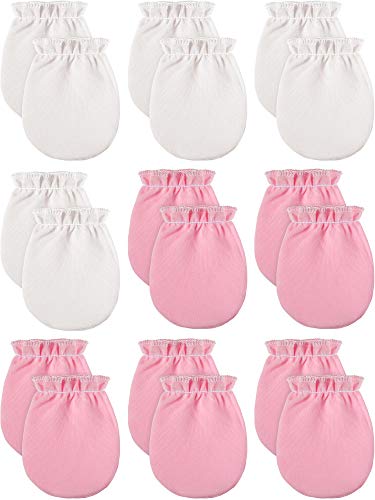 Newborn Baby Gloves No Scratch Cotton Mittens for 0-6 Months Baby Boys Girls (10 Pairs)