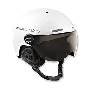 BLACK CREVICE Casco da sci Gstaad I Casco da sci con visiera stile pilota in diversi colori I Casco da sci per Uomo & Donna I Casco da sci in policarbonato I Casco traspirante I Regolabile