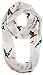 VIVIAN & VINCENT Soft Lightweight White Sheer Chiffon Fall Winter Christmas Infinity Scarf for Women Holiday Gift for Girls (Snowman)