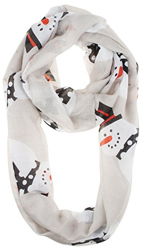 VIVIAN & VINCENT Gift Wrapped Fall Winter Soft Lightweight Sheer Holiday Infinity Christmas Scarf for Women