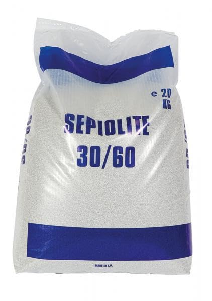 Sepiolite assorbente 20 kg granulometria 30/60 per fuoriuscite liquidi e viscosi