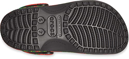 Image of Crocs Unisex-Adult Classic Seasonal Print Clogs, Red /Black, 14 Men /16 Women