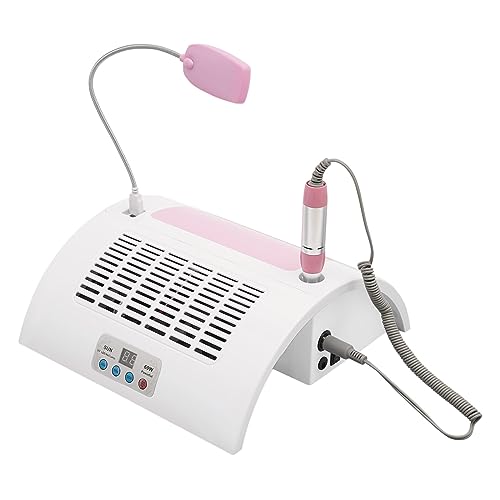 5-in-1 60w Electric Nail Lamp with Dust Collector, UV/LED Nail Dryer, Manicure Drill, File & Polish Kit, Beauty Manicure Led Light, Nail Drill Dust Machine, for Home & Salon Use