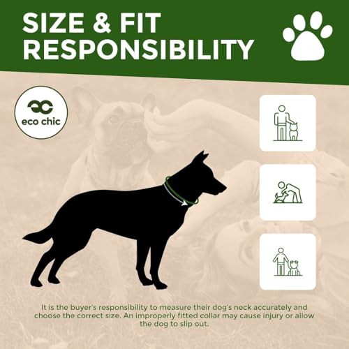 Eco Chic Recycled Reflective Dog Collar Soft Adjustable Pet Collar with Quick Release Buckle (Poppies Navy Small) - Image 5