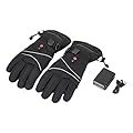 Heated Gloves for Men Women, Rechargeable Hand Warmer Gloves with Touchscreen, Waterproof Electric Heated Ski Glove for Winter Outdoor Work Hunting Camping Snowboarding Hiking (Black)