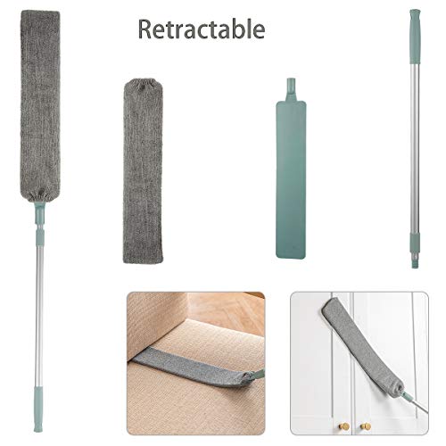 ANPHSIN Retractable Gap Dust Cleaning Brush- Telescopic Microfiber Dust Cleaner Washable Long Handle