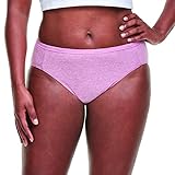 Hanes Women's Cotton Hi Cut Underwear (Regular & Plus Sizes), 10 Pack-Assorted, 10