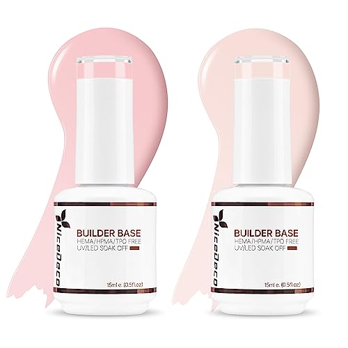 Nicedeco Gel Uñas Constructor Esmaltes Semipermanentes Para Uñas UV/LED Soak-Off Colores Vibrantes y Duraderos 2 x 15ML SET 8