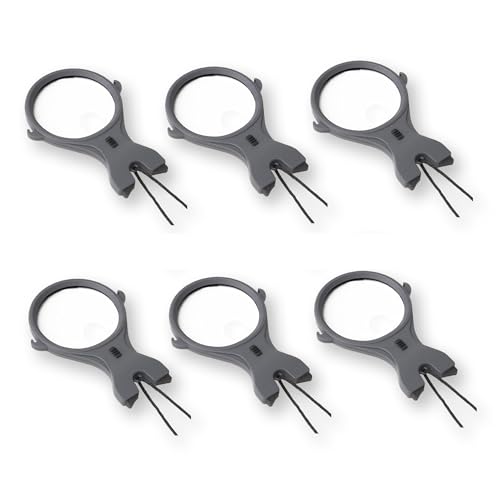 Carson Lighted MagniLook 2.5x Power LED Lighted Pendant Magnifier with 4.5x Spot Lens for Sewing, Needlepoint, Crafts, Reading and Hobby - Set of 6