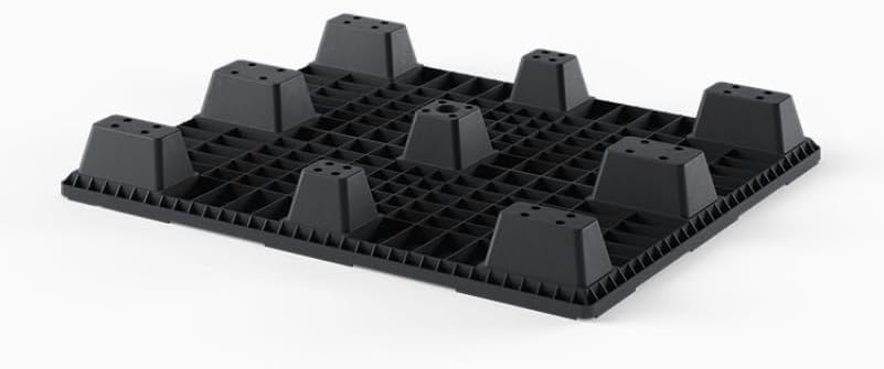 48" L x 40" W x 6" H Heavy Duty Recycled High Density Polyethylene Pallet Nestable Stackable 7,000lb Weight Load Capacity