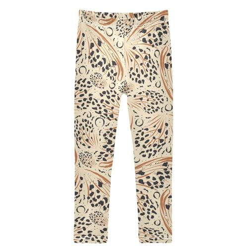 Girls' Leggings Animal Print Surface Ankle Length Printed Leggings Comfort Pants for Kids 4-10 Years