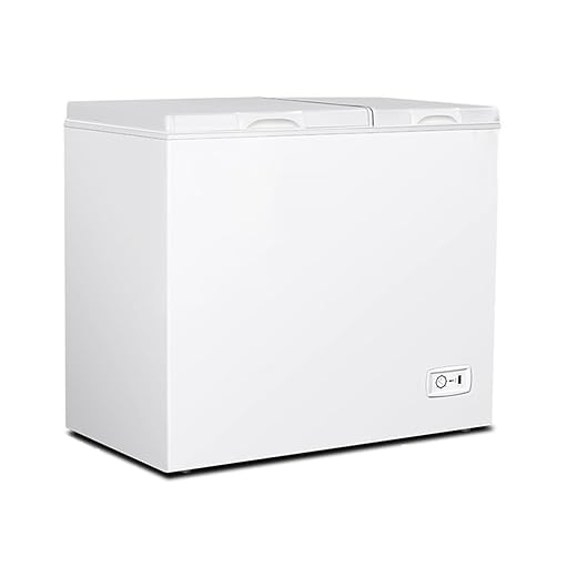 Generic 7.0 Cu.Ft Chest Freezer with Double Lids, Double Partition, 8 Temperature Settings, Storage Baskets for Home, Kitchen, Office, Bar, Apartment