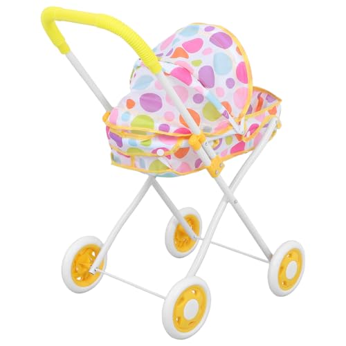 Cochecito de juguete ideal para regalar carrito de muñecas plegable con mango suave ergonómico