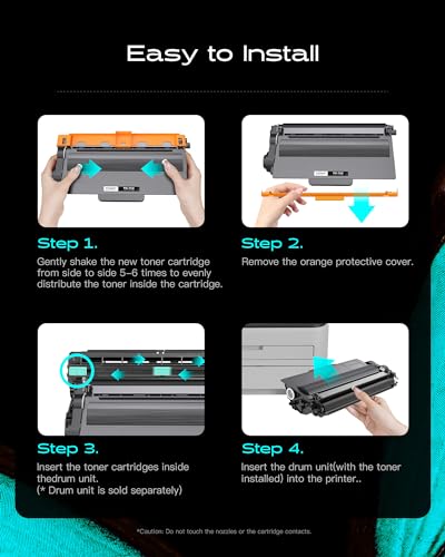 Best Offer TN750 TN720 Compatible Toner Cartridge Replacement for Brother TN750 TN-750 TN-720, Work for HL-5470DW HL-5450DN HL-6180DW MFC-8710DW MFC-8950DW Printer(Black, 2-Pack) - Image 5