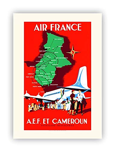 Poster Air France vintage 1937 pour sublimer la déco de votre salon