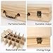 Soligt 72 Bottle Wooden Essential Oils Storage Box with Handle, 64 Slot for 5-15ml Essential Oils & 8 Slot for 10ml Roller Bottles