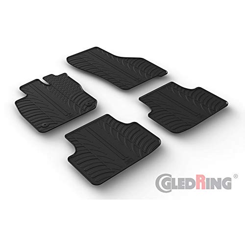 Gledring 0316 Alfombrillas de Goma Compatible con Seat Leon IV HB 5-Puertas 2020- (Perfil T 4-Partes + Clips de Montaje)
