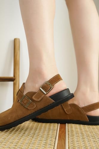 Project Cloud Genuine Leather Clogs for Women – Backstrap Women's Mules & Clogs with Memory Foam Insole – Lightweight, Trendy Womens Mules – Comfortable Slip On Shoes for Women (Cassey) 6