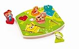 Hape Bauernhof-Geräusche-Puzzle - Soundpuzzle, aus Holz, Lernspielzeug mit Tiergeräuschen, Motorik- und Wahrnehmungstraining, pädagogisches Spielzeug für Kinder ab 18 Monaten