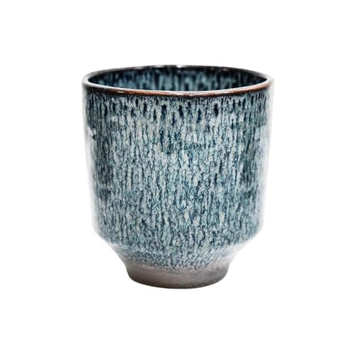 Ivyline Maceta de orquídeas Reactive Glaze en Color Azul Marino, Impermeable, Duradera y Decorativa, Elegante Maceta Redonda de Loza para Interiores y Interiores, 13 cm de Alto x 13 cm de Profundidad