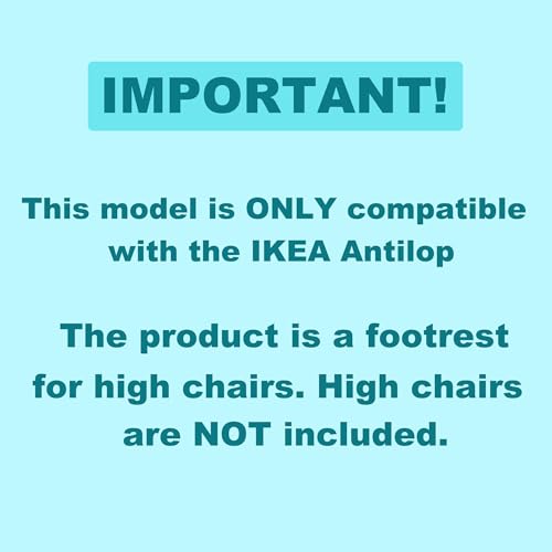 Image of Highchair Footrest for IKEA Antilop, Height Adjustable High Chair Foot Rest, Nylon Cushion Highchair Footrest with PP Board, Suitable Footstool with Rounded Corners