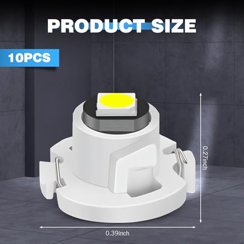 10 unidades bombilla LED T4.2 para tablero 12V blanco miniatura 2