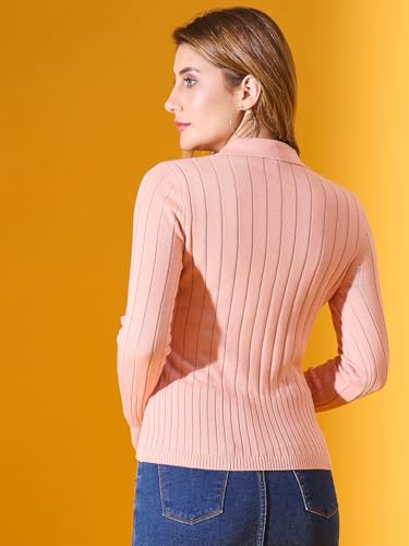 Image of 98 Degree North Women Ribbed Collar Neck Pullover-G1154-EMERALDGREEN