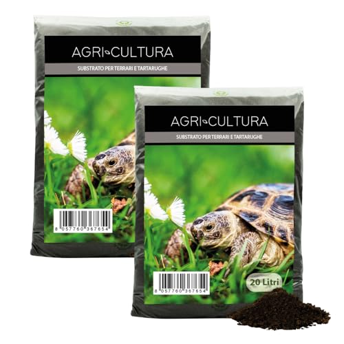 AGRI-CULTURA® | Terra per Tartarughe da Terra 20 L | Substrato specifico per Tartarughe di Terra e terrario. (2 x 20L)