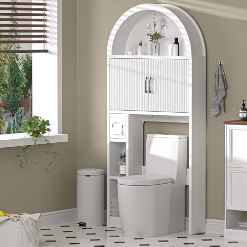 AHB Over The Toilet Storage Cabinet, Freestanding Bathroom Organizer with
