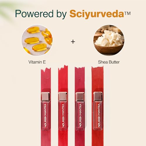 Image of Nourish Mantra's Jashn-E-Gulab Lipstick (3.5ml) / Creamy Matte Liquid Lipstick with SPF /Water Proof /Smudge Proof /Transfer Proof /Long Lasting /Suits All Skin Tones