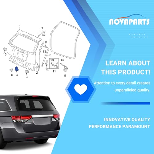 Image of NOVAPARTS Rear Tailgate Lock Actuator 74800TF0J02 for Honda CR-V 2012-2016, Odyssey 2011-2017, Pilot 2012-2015 & RDX 2010-2012 Lock Assembly Replaces # 74800-TF0-J02 74800-TF0-J01