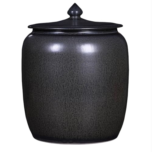 Cubo de arroz de cerámica con tapa recipiente hermético de cocina