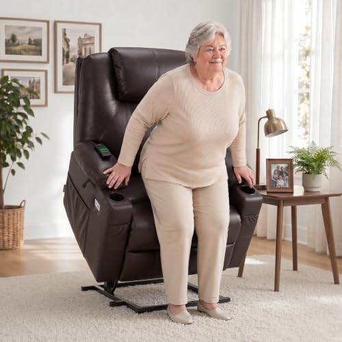 Image of MCombo Power Lift Recliner Chair for Elderly, Heat and Massage R7042