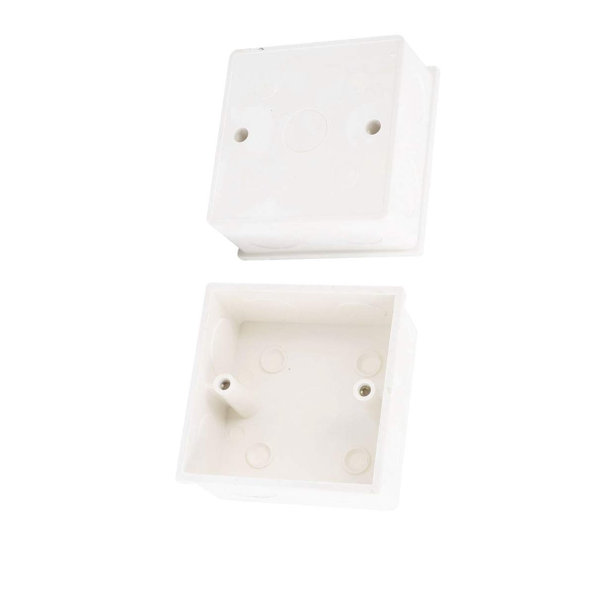 Aexit 2 (Control electrical) Pcs 86x86x43mm White PVC Single Gang Mount Back Box for (94ry333qf716) Wall Socket