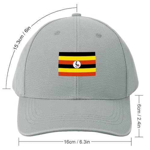 Boys Girls Uganda Flag Baseball Cap, Adjustable Snapback Sun Protection Trucker Hats Outdoor Travel2