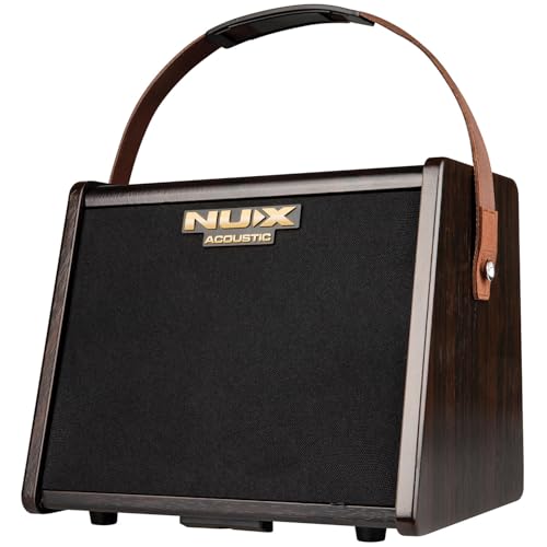 NUX AC-25 25W Portable Battery Operated Acoustic Amplifier，Dual Channel Inputs, Advanced Amp...