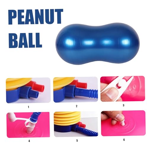 Pelota de ejercicio de PVC grueso con forma de maní resistente a la presión 3