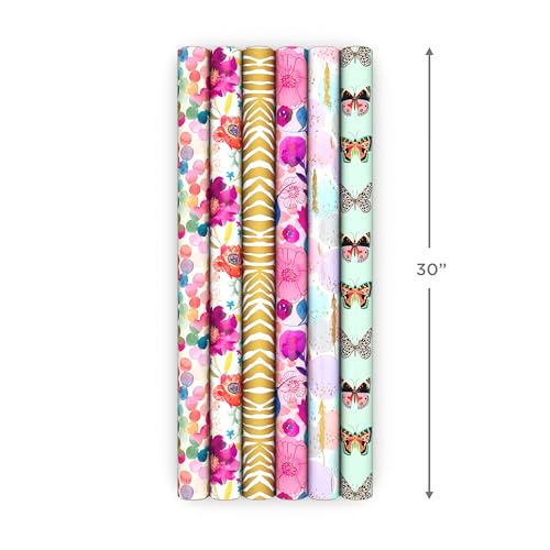 image for Hallmark Wrapping Paper with Cutlines on Reverse (6 Rolls: 180 Sq. Ft.