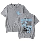 Hudson Westbrook Cowboy Harajuku T-Shirt Summer Men/Women Streetwear Tshirt Shirt Short Sleeve (Grey,Medium)