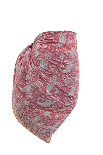 Rajbhoomi Cotton Indian Hand Block Print Sarong Coverups for Women Sarong Wrap Cover-Up2
